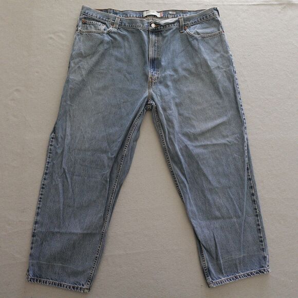 Levi's 560 Men's Jeans‎ 48x30 Tapered Loose Comfort Fit Light Wash Blue Denim - Picture 1 of 14